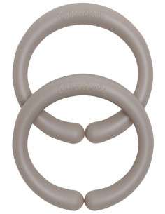 Anéis de suspensão em silicone 60 mm para acessórios de bebé - Bege