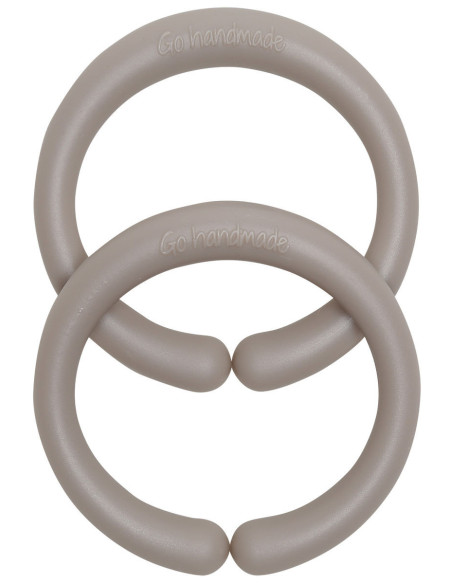Anéis de suspensão em silicone 60 mm para acessórios de bebé - Bege