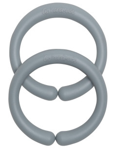 Anéis de suspensão em silicone 60 mm para acessórios de bebé - Cinza