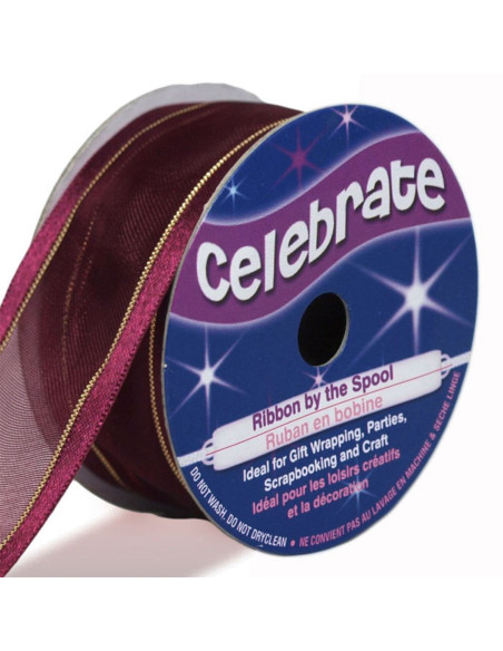Fita de organza Celebrate ameixa - 25 mm x 4 m