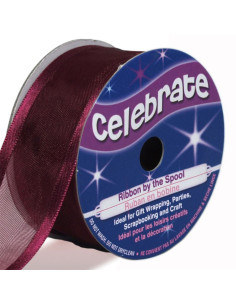 Fita de organza Celebrate ameixa - 25 mm x 4 m