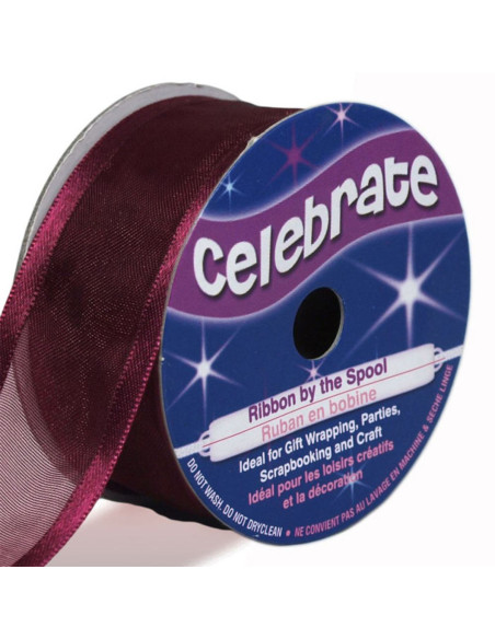 Fita de organza Celebrate ameixa - 25 mm x 4 m