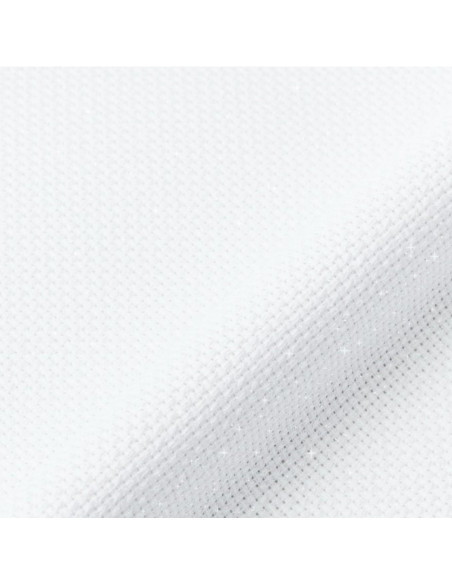 Tecido aida 5.5 iridescente para bordar DMC - Branco