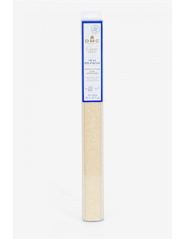 Tecido aïda 5.5 metalizado para bordar DMC