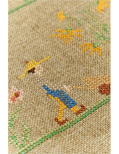Tecido de linho rústico 5.2 fios para bordar DMC pedaço de 38,1 cm x 45,7 cm