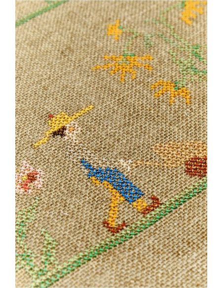 Tecido de linho rústico 5.2 fios para bordar DMC pedaço de 38,1 cm x 45,7 cm