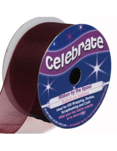 Fita de organza Celebrate ameixa - 25 mm x 5 m