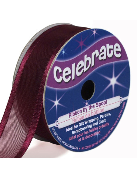 Fita de organza Celebrate ameixa - 20 mm x 4 m