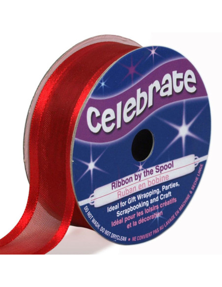 Fita de organza Celebrate vermelha - 20 mm x 4 m