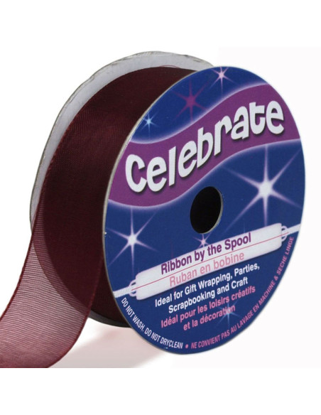 Fita de organza Celebrate ameixa - 20 mm x 5 m