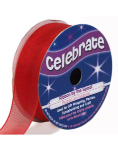 Fita de organza Celebrate vermelha - 20 mm x 5 m
