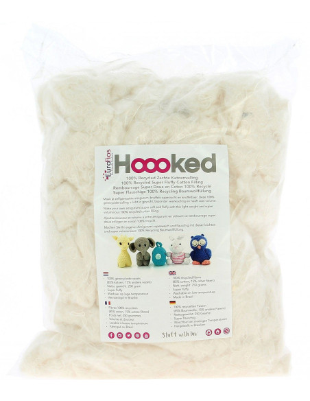 Fibra de enchimento Hoooked 250 g - Cru