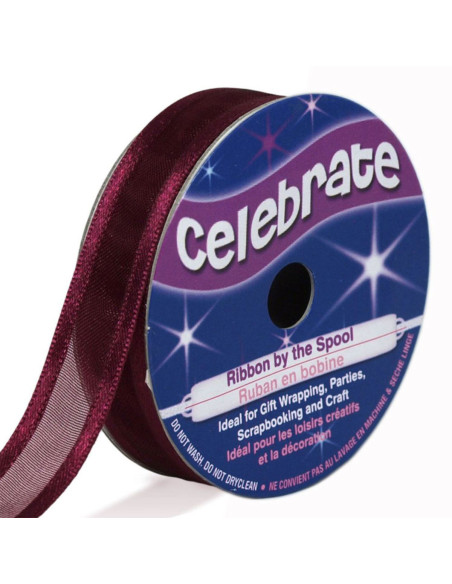Fita de organza Celebrate ameixa - 12 mm x 5 m