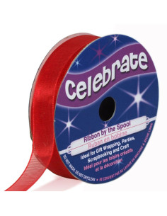 Fita de organza Celebrate vermelha - 12 mm x 6 m