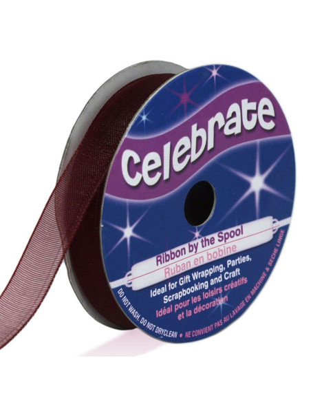 Fita de organza Celebrate ameixa - 9 mm x 8 m