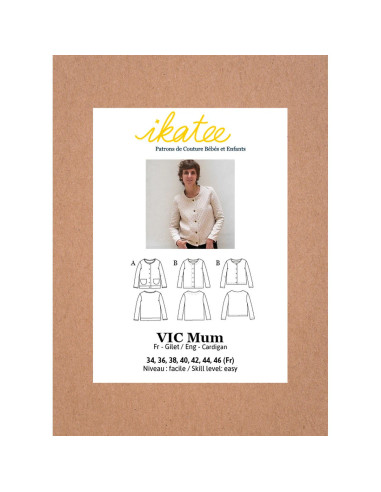 Padrão de colete Vic Mum - Ikatee