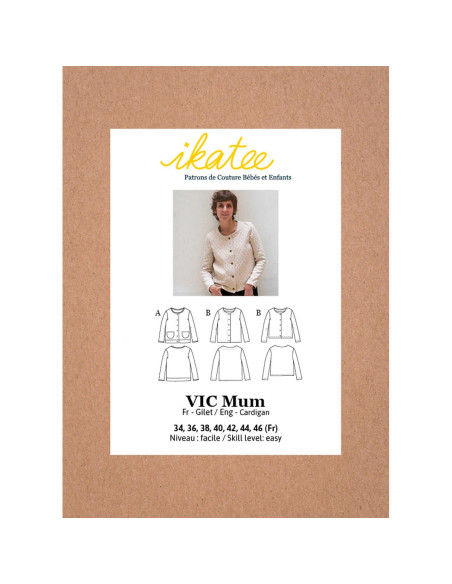 Padrão de colete Vic Mum - Ikatee