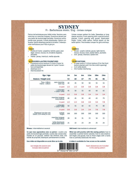Molde de macacão Sydney - Ikatee