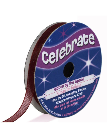 Fita de organza Celebrate ameixa - 6 mm x 8 m