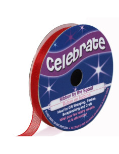 Fita de organza Celebrate vermelha - 6 mm x 8 m