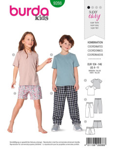 Molde de T-Shirt, calças e calções - Burda 9288
