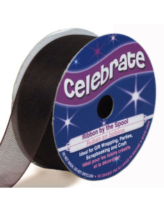 Fita de organza Celebrate chocolate - 20 mm x 5 m