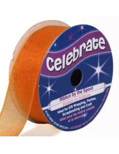 Fita de organza Celebrate laranja - 20 mm x 5 m