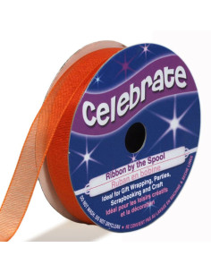 Fita de organza Celebrate laranja - 9 mm x 8 m