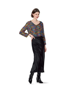 Molde de blusa e vestido - Burda 6155 2