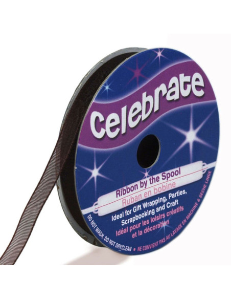 Fita de organza Celebrate chocolate - 6 mm x 8 m