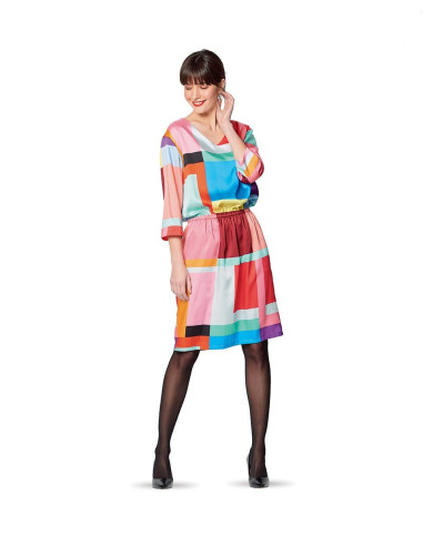 Molde de blusa e vestido - Burda 6155