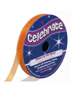 Fita de organza Celebrate laranja - 6 mm x 8 m