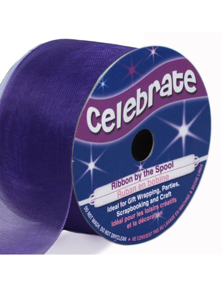 Fita de organza Celebrate violeta - 32 mm x 5 m