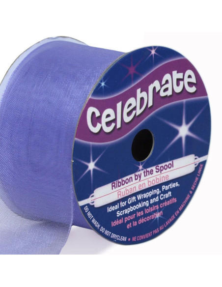 Fita de organza Celebrate lilás - 32 mm x 5 m