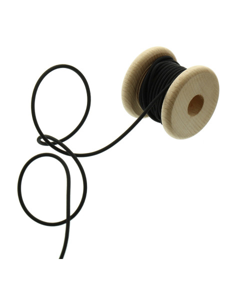 Cordão elástico 3,00 mm - Preto