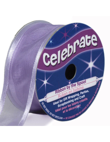 Fita de organza Celebrate lilás - 25 mm x 4 m