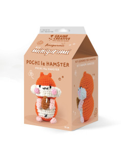 Kit de crochê minigurumi - Pochi o hamster