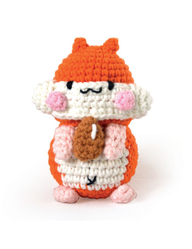 Kit de crochê minigurumi - Pochi o hamster