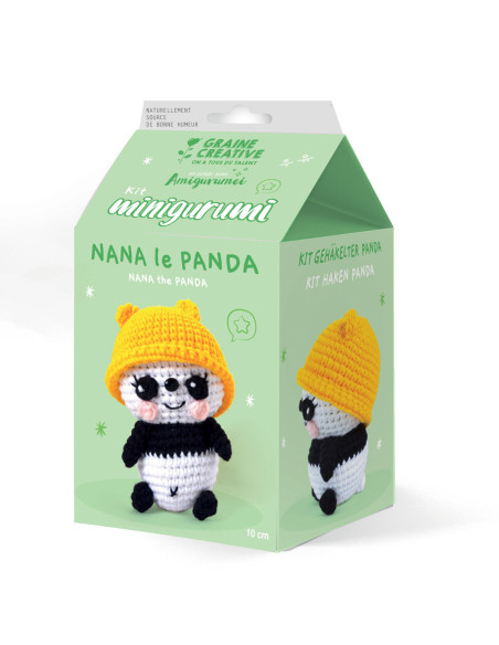 Kit de crochê minigurumi - Nana o panda