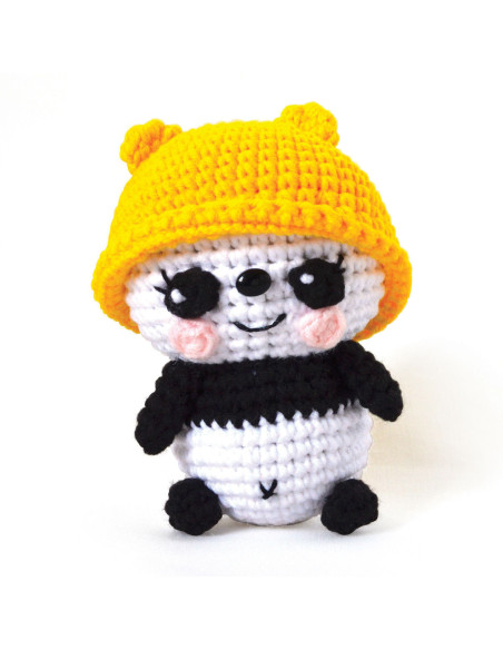 Kit de crochê minigurumi - Nana o panda