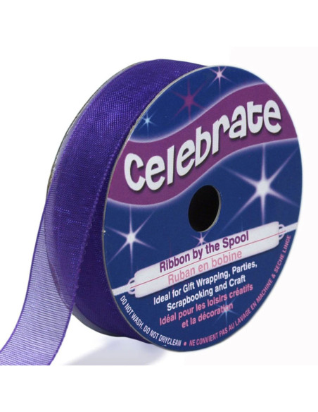Fita de organza Celebrate violeta - 12 mm x 6 m