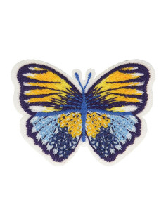 Emblema termocolante borboleta azul