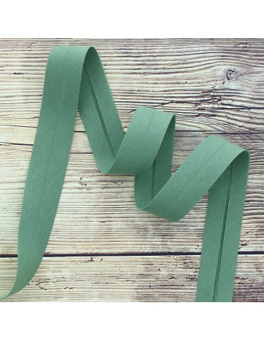 Viés de algodão orgânico - Verde oliva