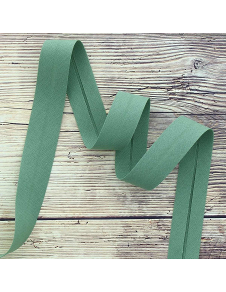 Viés de algodão orgânico - Verde oliva