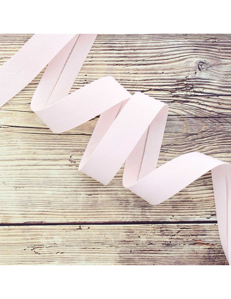 Viés de algodão orgânico - Rosa em pó