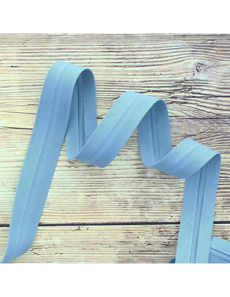 Viés de algodão orgânico - Azul jeans