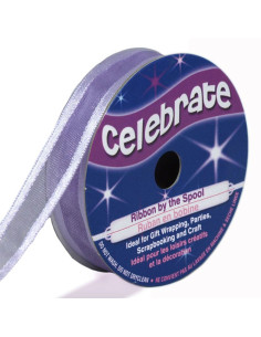 Fita de organza Celebrate lilás - 12 mm x 5 m