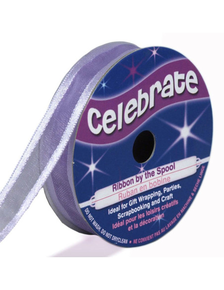 Fita de organza Celebrate lilás - 12 mm x 5 m
