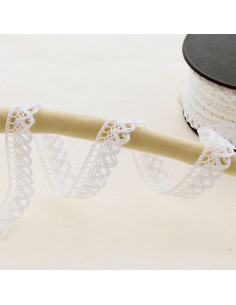 Renda festonada 10mm - Branco