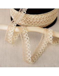 Renda festonada 10mm - Bege